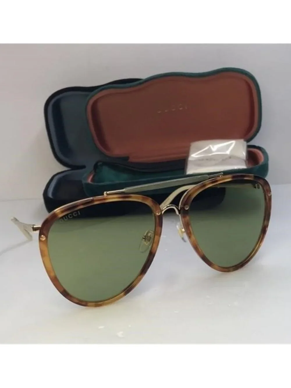 New Authentic Gucci GG0672S Havana/GOLD 003 Sunglass